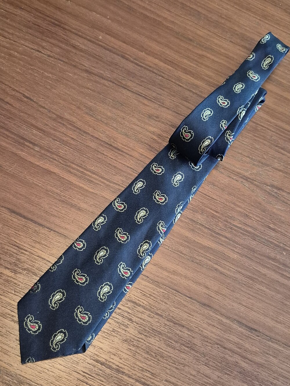 Vintage 60s Narrow Navy Paisley Tie